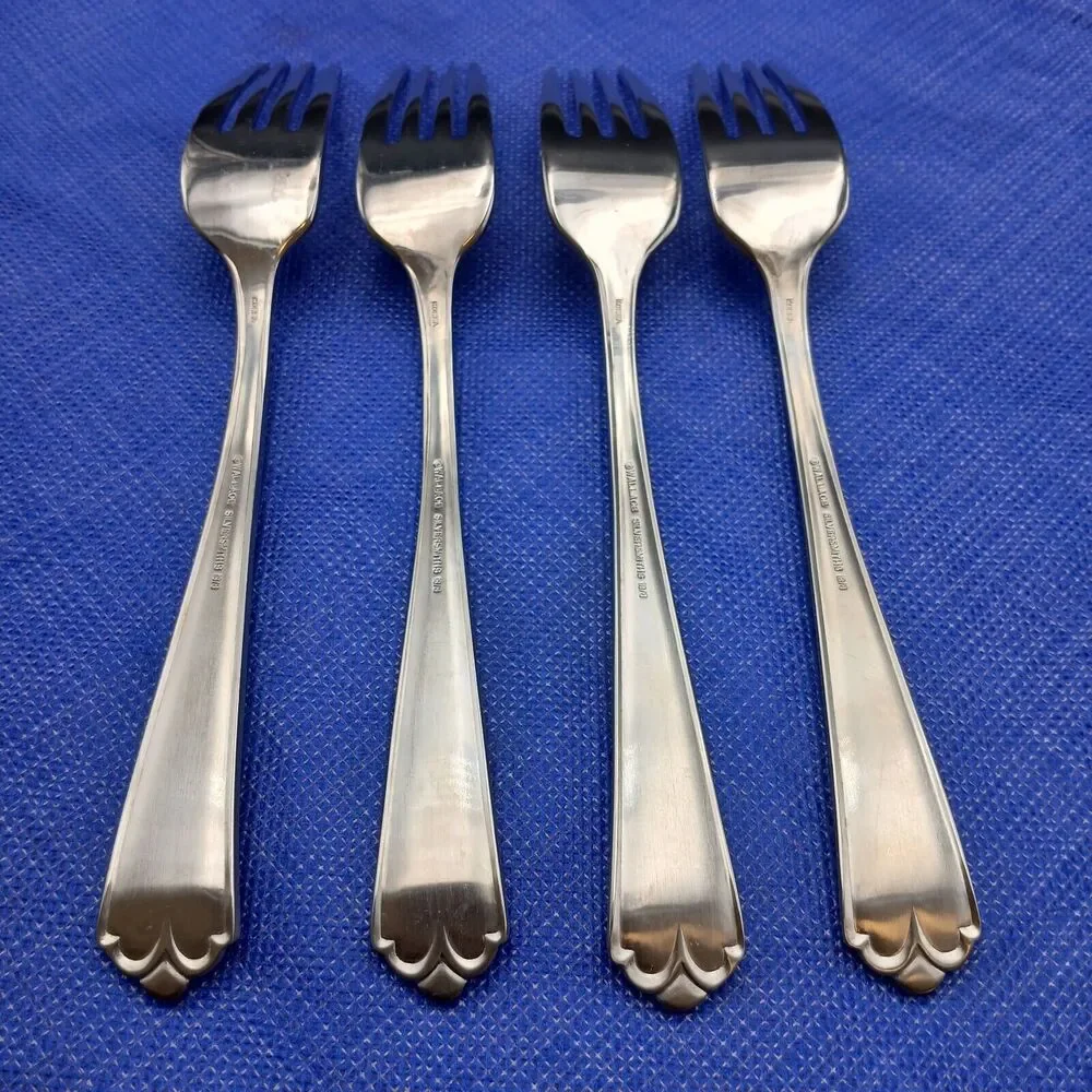 Wallace Lotus 18/8 Stainless Steel Set 4 Dinner Fork Flatware KOREA